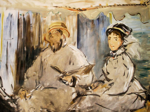 Monet in his Studio Poster Print by Edouard Manet # 56569