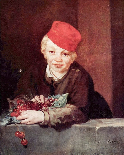 Boy with cherries Poster Print by Edouard Manet # 56533