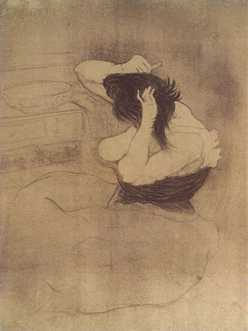 Femme Qui Se Peigne Poster Print by Henri de Toulouse-Lautrec # 56413