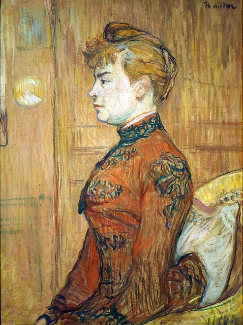 Portrait Study of a Woman Poster Print by Henri de Toulouse-Lautrec # 56399
