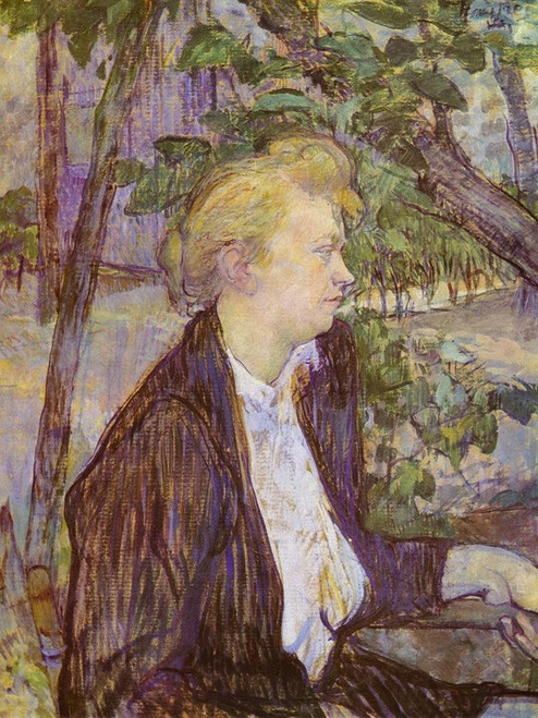Woman in the Garden Poster Print by Henri de Toulouse-Lautrec # 56318