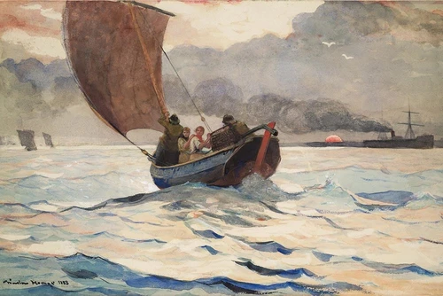Returning Fishing Boats Poster Print by Winslow Homer # 56182