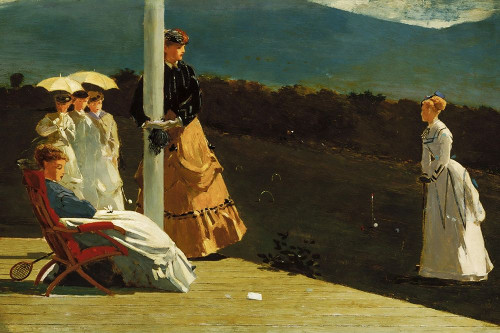 Croquet Match Poster Print by Winslow Homer # 56223