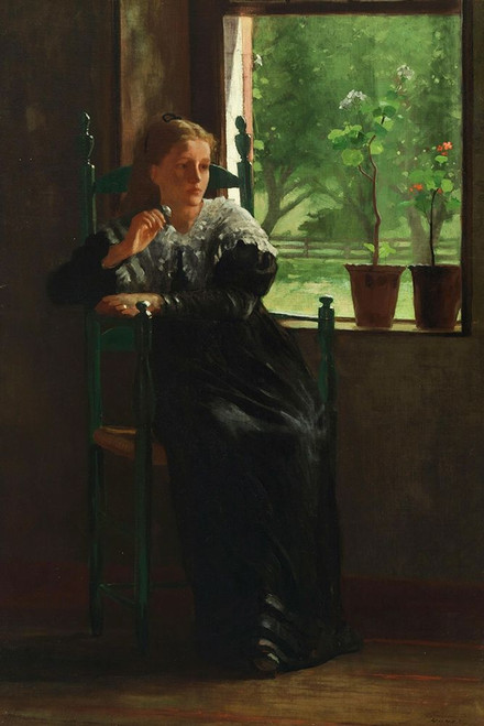 At the Window Poster Print by Winslow Homer # 56222