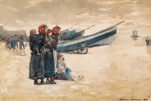 On the Beach, Tynemouth Poster Print by Winslow Homer # 56187