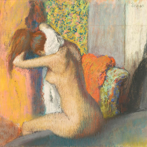 After the Bath, Woman Drying her Nape Poster Print by Edgar Degas # 55505
