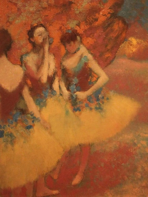 Three Dancers in Yellow Skirts Poster Print by Edgar Degas # 55504
