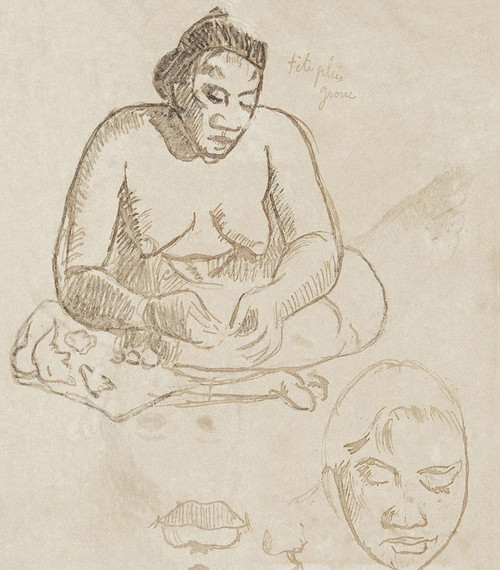 Seated Tahitian Woman Poster Print by Paul Gaugin # 54472