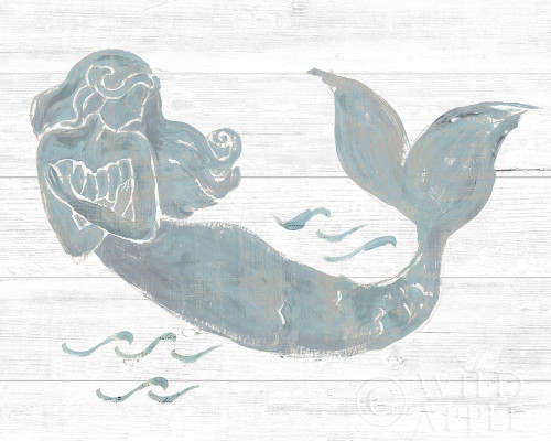 On the Waves II Light Plank Gray Poster Print by Sue Schlabach # 54317