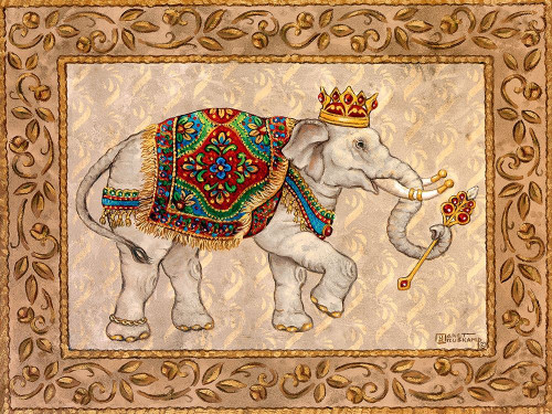 Royal Elephant I Poster Print by Janet Kruskamp # 54238
