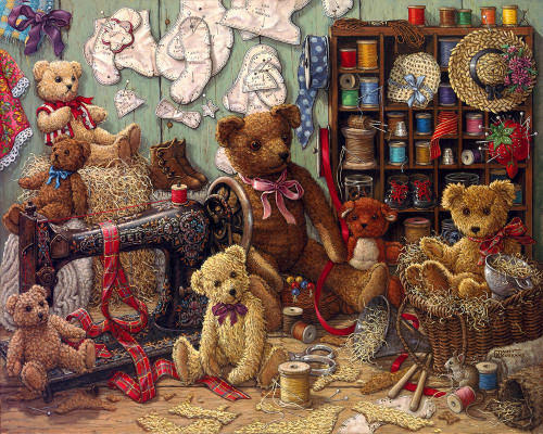 Teddy Bear Workshoppe Poster Print by Janet Kruskamp # 54204