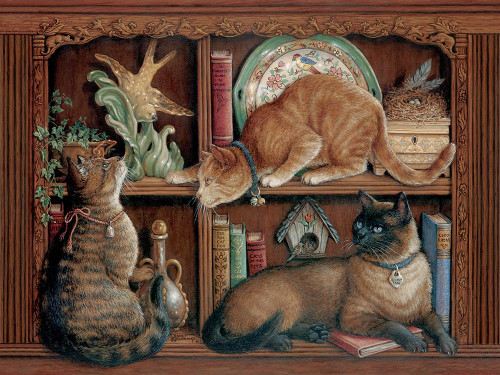 The Birdwatchers Poster Print by Janet Kruskamp # 54141