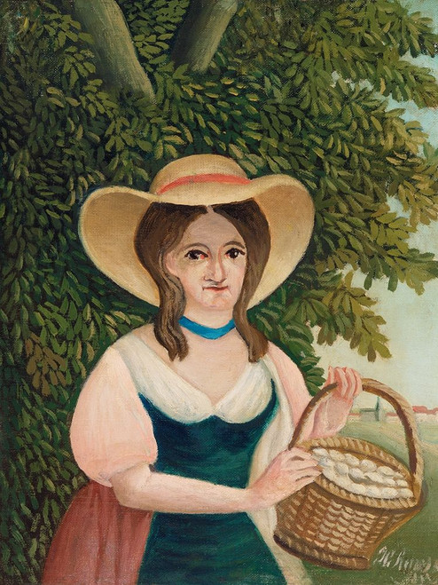 Woman with Basket of Eggs 1910 Poster Print by Henri Rousseau # 54853