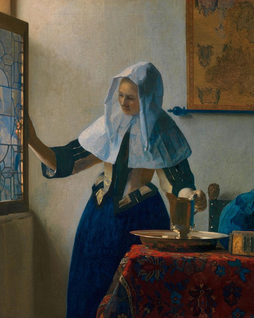 Young Woman with a Water Pitcher Poster Print by Johannes Vermeer # 54866 Young Woman with a Water Pitcher Poster Print by Johannes Vermeer # 54866