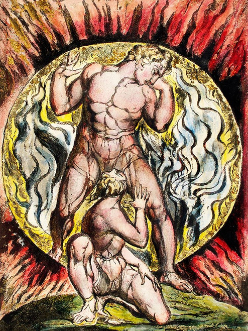 Stepping out of the Sun from Milton Poster Print by William Blake # 54779