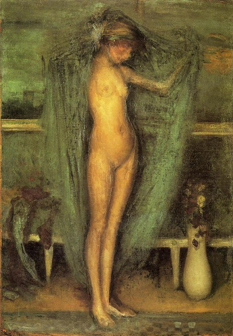 Harmony in Blue and Gold, The Little Blue Girl Poster Print by James McNeill Whistler # 54692