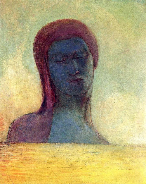 Closed Eyes Poster Print by Odilon Redon # 54649