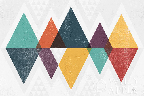 Mod Triangles II Retro Poster Print by Michael Mullan # 53844