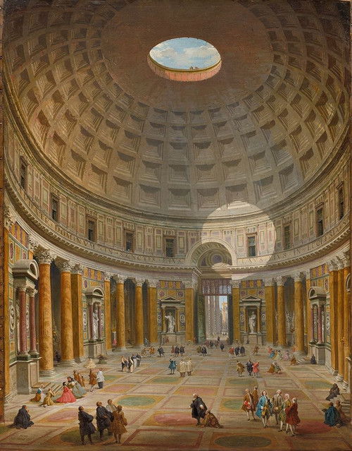 Interior of the Pantheon, Rome Poster Print by Giovanni Paolo Panini # 50650