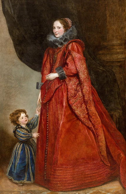A Genoese Lady with Her Child Poster Print by Anthony van Dyck # 50648