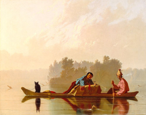 Fur Traders Descending the Missouri 1845 Poster Print by George Caleb Bingham # 50733