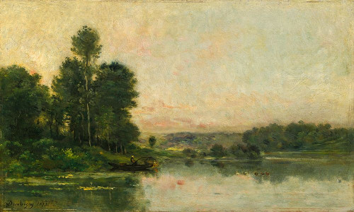 The Hillsides of Mery-sur-Oise, Opposite Auvers Poster Print by Charles Francois Daubigny # 50507