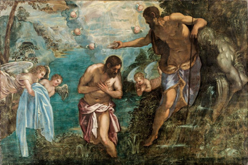 Baptism of Christ Poster Print by Jacopo Tintoretto # 50680