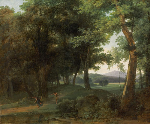 A Forest with Apollo and Daphne Poster Print by Jean-Victor Bertin # 50488