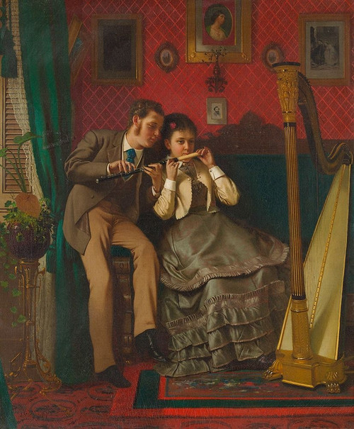 The Music Lesson Poster Print by John George Brown # 50862