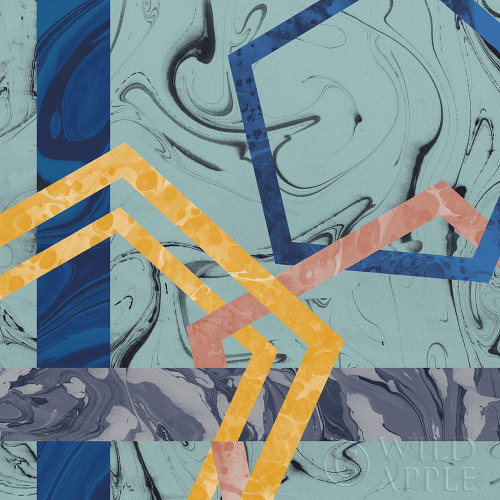 Terrazzo I Blue Poster Print by Wild Apple Portfolio Wild Apple Portfolio # 51933