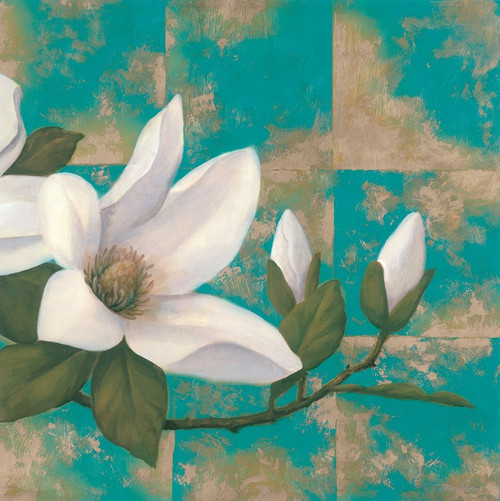 Aqua Floral II Poster Print by Unknown Unknown # 4984