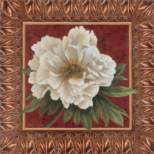 Peony in redGold Poster Print by Unknown Unknown # 4976