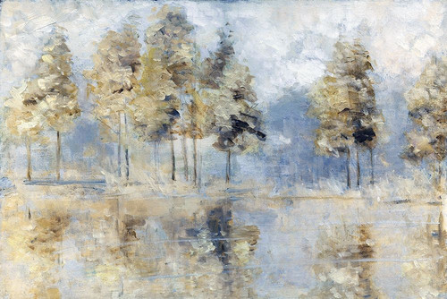 Blue Golden Forest Poster Print by Sally Swatland # 41972