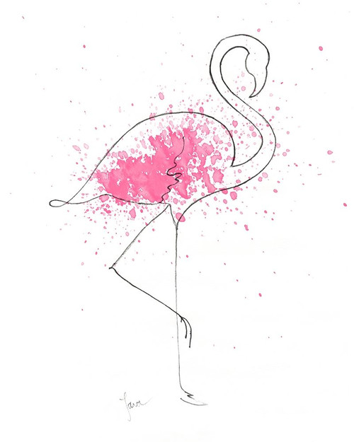 Flamingo Splash I Poster Print by Tava Studios Tava Studios # 41967