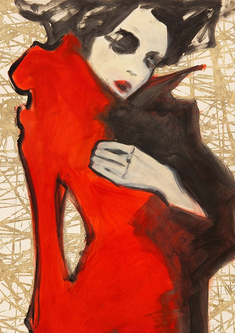 Feminine Red Poster Print by Kumi Kumi # 3KU5122