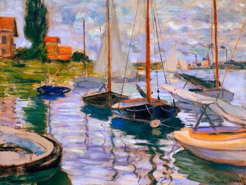 Voiliers sur la Seine Poster Print by Claude Monet # 3CM5211