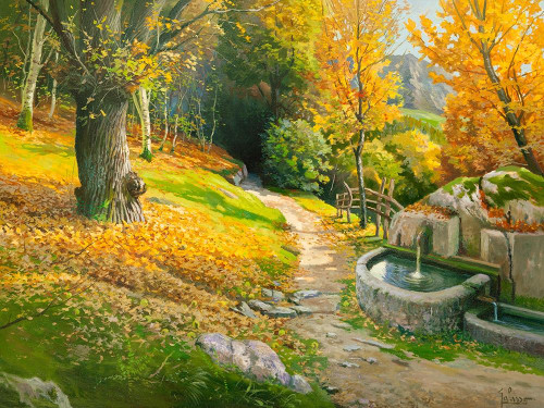 Ristoro sul sentiero Poster Print by Adriano Galasso # 3AD5307