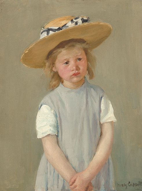 Child With Straw Hat - Version 2 Poster Print by Mary Cassatt # 372646V2