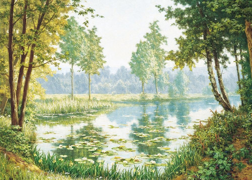 Misty Lake Poster Print by Unknown Unknown # 21418