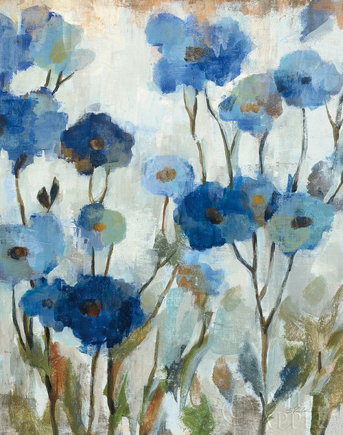 Abstracted Floral in Blue III Poster Print by Silvia Vassileva # 27025