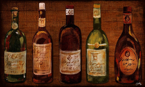 Wine Row Poster Print by Elizabeth Medley # 15934
