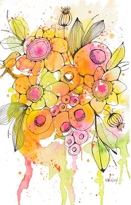 Bursting Wildflowers I Poster Print by Krinlox Krinlox # 15781