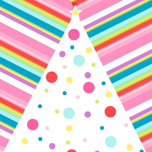 Whimsical Pink Striped Tree Poster Print by SD Graphics Studio SD Graphics Studio # 15354QA