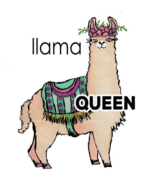 Queen Llama Poster Print by Elizabeth Medley # 15298A