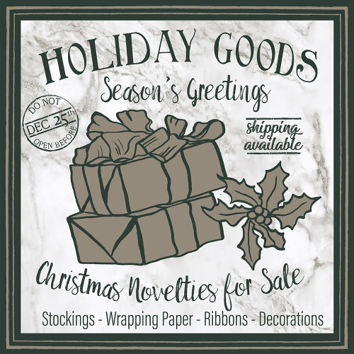 Taupe Christmas Sign III Poster Print by Elizabeth Medley # 15214A