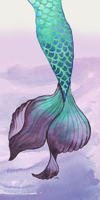 Mermaid Tail Teal Poster Print by Elizabeth Medley # 15100C