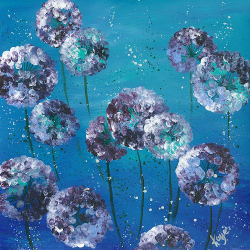 Purple And Blue Poster Print by Kaye Lake # 11759