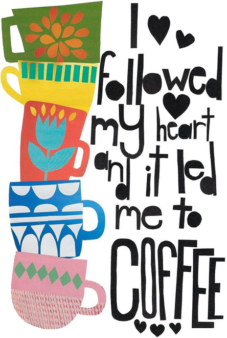 Heart and Coffee Poster Print by Jen Bucheli # 14718