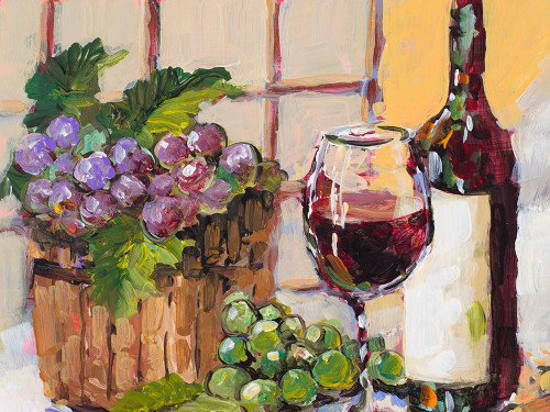 Classic Wine Still Life Poster Print by Jane Slivka # 13821D