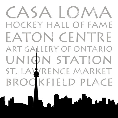 Toronto Skyline Square Poster Print by Anna Quach # 13840KB